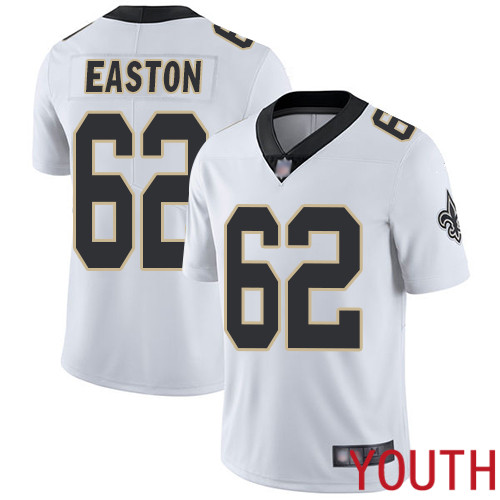 New Orleans Saints Limited White Youth Nick Easton Road Jersey NFL Football #62 Vapor Untouchable Jersey